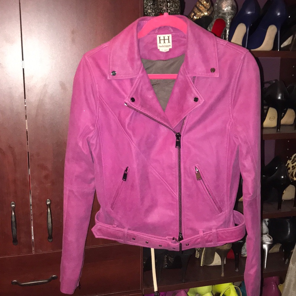 Haute hippie lamb leather jacket